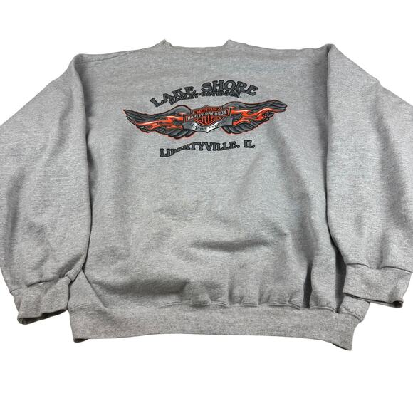 Harley Davidson XL Black Crewneck Sweatshirt - Picture 2 of 6
